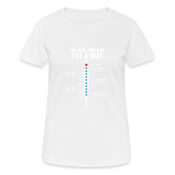 Rétro cadeau de rames de bateau de rameur - T-shirt respirant Femme - blanc - Devant - AI Model Female 172 dark (172cm)