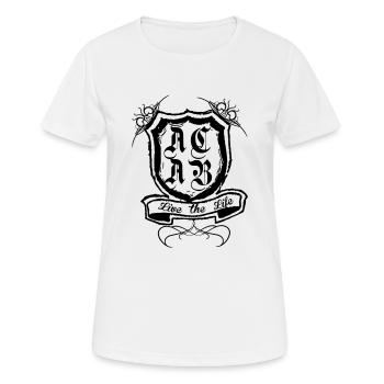 acab - Frauen T-Shirt atmungsaktiv - Weiß - Vorne - AI Model Female 172 dark (172cm)