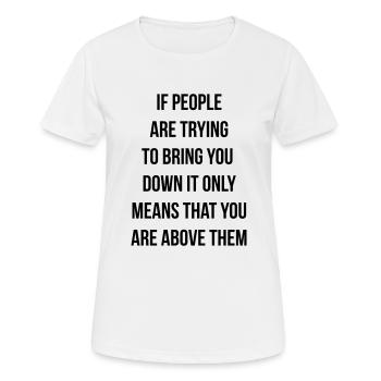 above them - T-shirt respirant Femme - blanc - Devant - AI Model Female 172 dark (172cm)