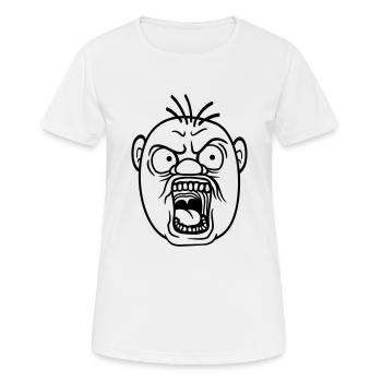 homme hurlant boes bruellen wuetend sour veraerg - T-shirt respirant Femme - blanc - Devant - AI Model Female 172 dark (172cm)