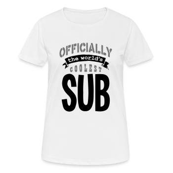 sub offiziell die coolste Kopie der Welt - Frauen T-Shirt atmungsaktiv - Weiß - Vorne - AI Model Female 172 dark (172cm)