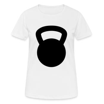 kettlebell - T-shirt respirant Femme - blanc - Devant - AI Model Female 172 dark (172cm)