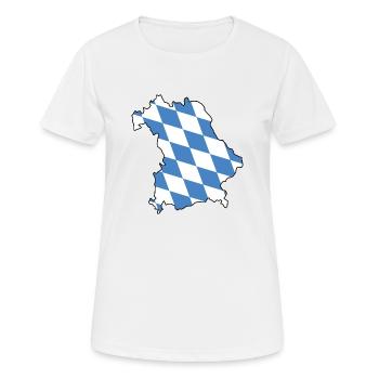 Bavière - T-shirt respirant Femme - blanc - Devant - AI Model Female 172 dark (172cm)