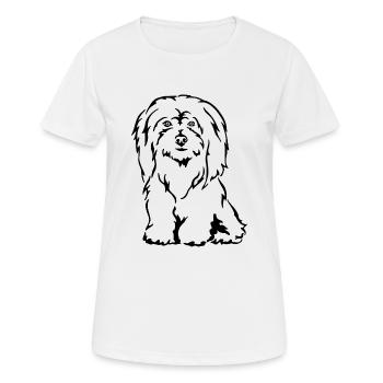 Coton de Tuléar - T-shirt respirant Femme - blanc - Devant - AI Model Female 172 dark (172cm)
