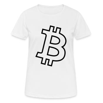 Bitcoin Log - Women's Breathable T-Shirt - white - Front - AI Model Female 172 dark (172cm)