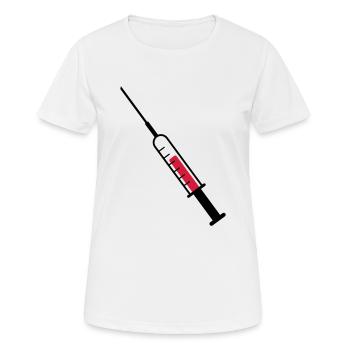 Spritze als Vektor - Frauen T-Shirt atmungsaktiv - Weiß - Vorne - AI Model Female 172 dark (172cm)