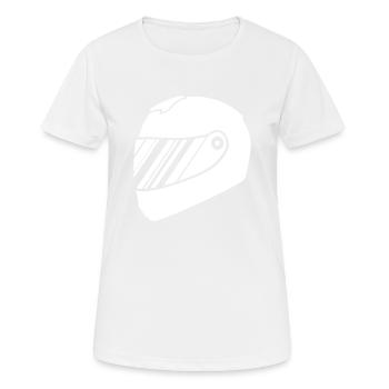 Racer helm racing - Women's Breathable T-Shirt - white - Front - AI Model Female 172 dark (172cm)
