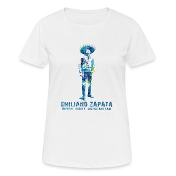 Emiliano Zapata - T-shirt respirant Femme - blanc - Devant - AI Model Female 172 dark (172cm)