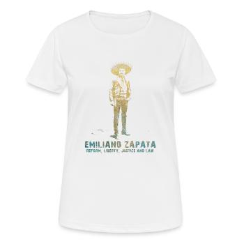 Emiliano Zapata - T-shirt respirant Femme - blanc - Devant - AI Model Female 172 dark (172cm)