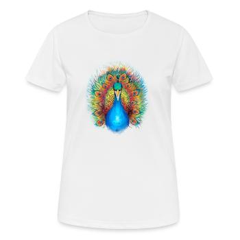 Great Peacocks Bird Complete Bird Cage - Women's Breathable T-Shirt - white - Front - AI Model Female 172 dark (172cm)