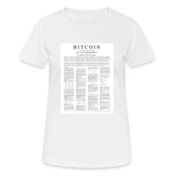 bitcoin whitepaper 1.0 - Frauen T-Shirt atmungsaktiv - Weiß - Vorne - AI Model Female 172 dark (172cm)