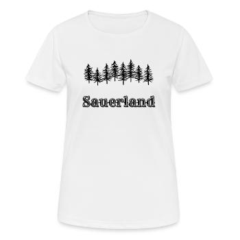 Sauerland - Frauen T-Shirt atmungsaktiv - Weiß - Vorne - AI Model Female 172 dark (172cm)