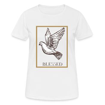 blessed - Women's Breathable T-Shirt - white - Front - AI Model Female 172 dark (172cm)
