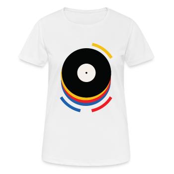 Enregistrement de musique - T-shirt respirant Femme - blanc - Devant - AI Model Female 172 dark (172cm)