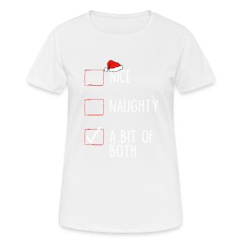 Nice Naughty A Bit Of Both - Women's Breathable T-Shirt - white - Front - AI Model Female 172 dark (172cm)