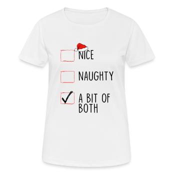 Nice Naughty A Bit Of Both - Women's Breathable T-Shirt - white - Front - AI Model Female 172 dark (172cm)