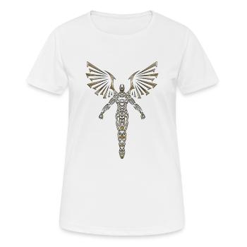 Michel archange saint ange chrétien saint snkt - T-shirt respirant Femme - blanc - Devant - AI Model Female 172 dark (172cm)