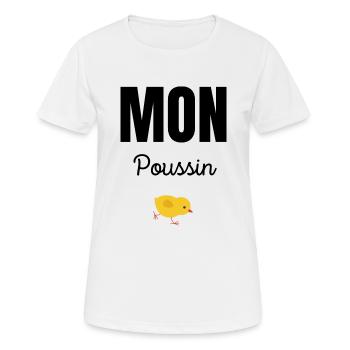 mon poussin - T-shirt respirant Femme - blanc - Devant - AI Model Female 172 dark (172cm)