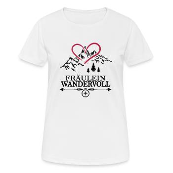 Bergwandern alpin Wandervoll alpinist bergtour - Frauen T-Shirt atmungsaktiv - Weiß - Vorne - AI Model Female 172 dark (172cm)