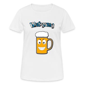 Massgruag/Bierkrug/Maßkrug V2 - Frauen T-Shirt atmungsaktiv - Weiß - Vorne - AI Model Female 172 dark (172cm)