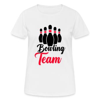 Équipe de bowling - T-shirt respirant Femme - blanc - Devant - AI Model Female 172 dark (172cm)
