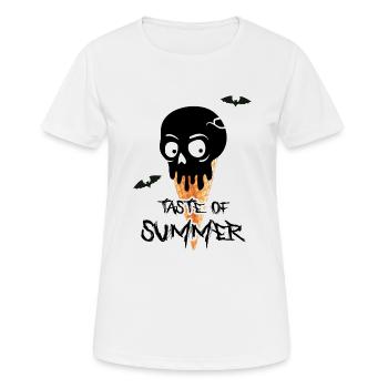 Gothic aesthetics black summer dark wave - Women's Breathable T-Shirt - white - Front - AI Model Female 172 dark (172cm)
