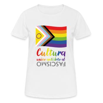 Culture as an antidote to fascism - Women's Breathable T-Shirt - white - Front - AI Model Female 172 dark (172cm)