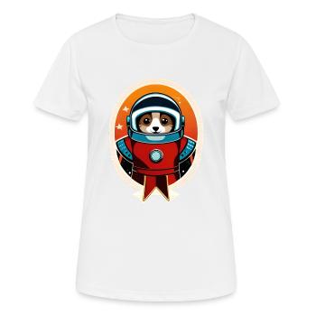 Cute astronaut cat - Women's Breathable T-Shirt - white - Front - AI Model Female 172 dark (172cm)