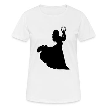 Dancing Dance Music - Frauen T-Shirt atmungsaktiv - Weiß - Vorne - AI Model Female 172 dark (172cm)