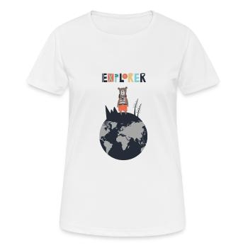 Explorer - Women's Breathable T-Shirt - white - Front - AI Model Female 172 dark (172cm)