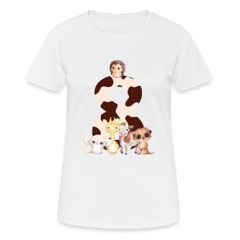 8-jähriges Jubiläum - achtes Jubiläum Tiere - Frauen T-Shirt atmungsaktiv - Weiß - Vorne - AI Model Female 172 dark (172cm)