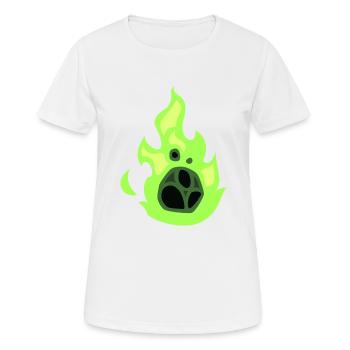 grüner Feuerball - Frauen T-Shirt atmungsaktiv - Weiß - Vorne - AI Model Female 172 dark (172cm)