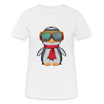 Niedlicher kleiner Pinguin - Frauen T-Shirt atmungsaktiv - Weiß - Vorne - AI Model Female 172 dark (172cm)