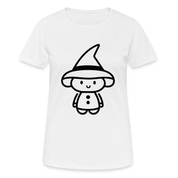 Kleine Hexe - Frauen T-Shirt atmungsaktiv - Weiß - Vorne - AI Model Female 172 dark (172cm)