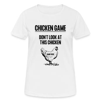 Hühnerspiel - Frauen T-Shirt atmungsaktiv - Weiß - Vorne - AI Model Female 172 dark (172cm)