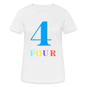 Four-4e anniversaire - T-shirt respirant Femme - blanc - Devant - AI Model Female 172 dark (172cm)