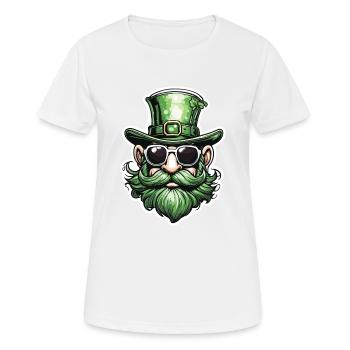 Leprechaun / Leprechaun / Vert / Gingembre / Irlande - T-shirt respirant Femme - blanc - Devant - AI Model Female 172 dark (172cm)
