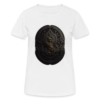 Mayan Black and Gold Monogram - Women's Breathable T-Shirt - white - Front - AI Model Female 172 dark (172cm)