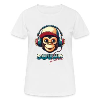 Sound Love - Frauen T-Shirt atmungsaktiv - Weiß - Vorne - AI Model Female 172 dark (172cm)