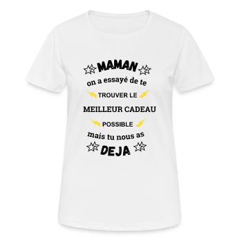 Mom, Best Mother's Day Gift - Women's Breathable T-Shirt - white - Front - AI Model Female 172 dark (172cm)