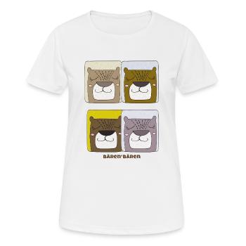 bären bären - Frauen T-Shirt atmungsaktiv - Weiß - Vorne - AI Model Female 172 dark (172cm)