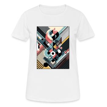 Symphonie géométrique - T-shirt respirant Femme - blanc - Devant - AI Model Female 172 dark (172cm)
