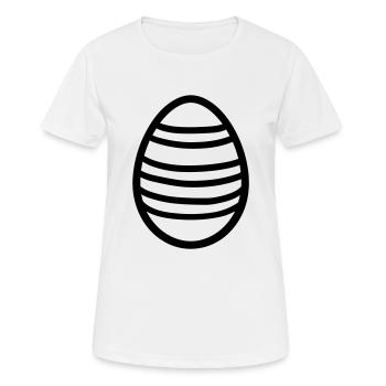 Oeuf de Pâques - T-shirt respirant Femme - blanc - Devant - AI Model Female 172 dark (172cm)