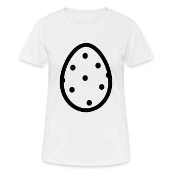 Ei - Frauen T-Shirt atmungsaktiv - Weiß - Vorne - AI Model Female 172 dark (172cm)