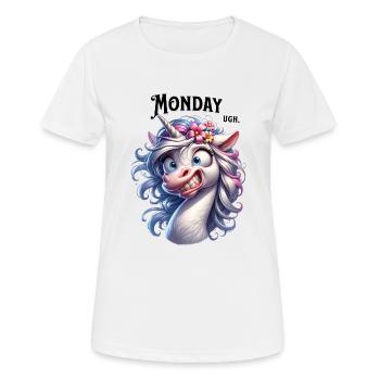 Monday Ugh. - Women's Breathable T-Shirt - white - Front - AI Model Female 172 dark (172cm)