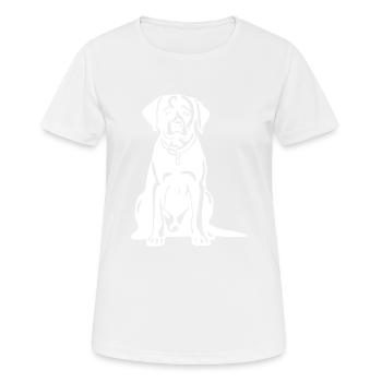 Silhouette de chien labrador - T-shirt respirant Femme - blanc - Devant - AI Model Female 172 dark (172cm)