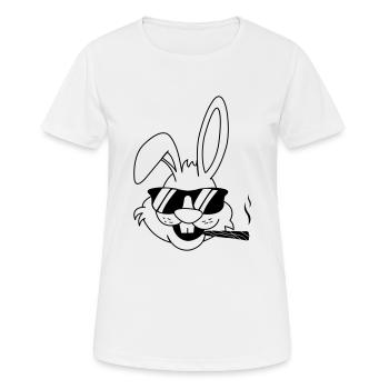 Articulation de lapin - T-shirt respirant Femme - blanc - Devant - AI Model Female 172 dark (172cm)