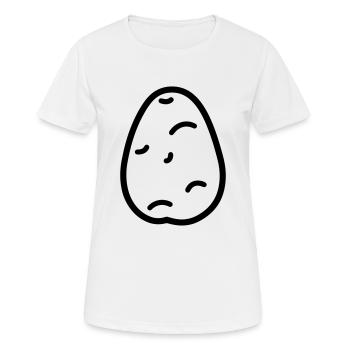 Kartoffel - Frauen T-Shirt atmungsaktiv - Weiß - Vorne - AI Model Female 172 dark (172cm)