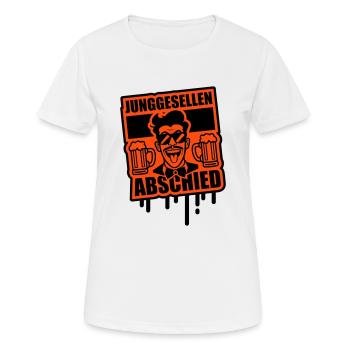 Enterrement de vie de garçon enterrement de vie de garçon - T-shirt respirant Femme - blanc - Devant - AI Model Female 172 dark (172cm)