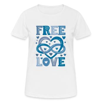 Polyamory Symbol - Turquoise - Women's Breathable T-Shirt - white - Front - AI Model Female 172 dark (172cm)